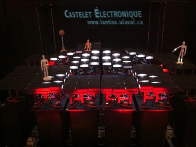 Castelet électronique, LANTISS-Laboratoire de vision numérique, Laboratoire de robotique, 2011, présenté dans le cadre de la quadriennale de Prague. Photo: Robert Faguy